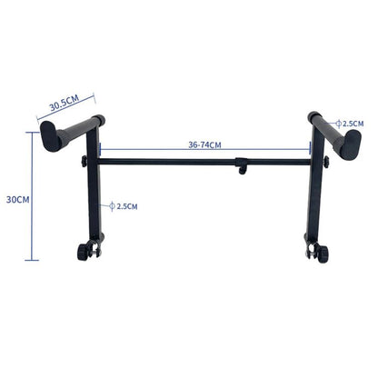 Electronic Piano Raised Stand Piano Keyboard Universal Double Layer Raised Stand Musical Instrument Accessories(Black) by bashfashion