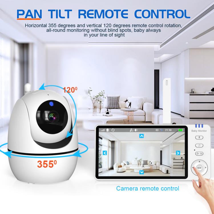 5 inch 1080P HD Baby Watcher Baby Monitor Camera EU Plug by bashfashion