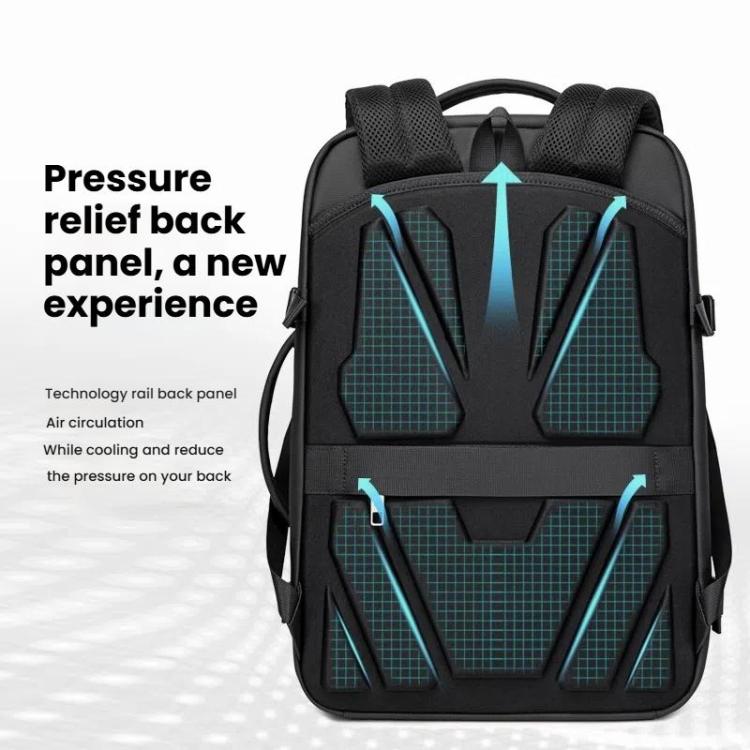 Wiersaam Men Anti-Theft Business Laptop Backpack 15.6 Inch Computer Bag With USB & Type-C Charging Ports(Black) by Wiersaam