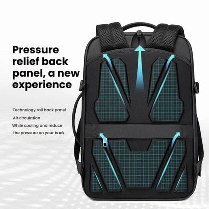 Wiersaam Men Anti-Theft Business Laptop Backpack 15.6 Inch Computer Bag With USB & Type-C Charging Ports(Gray) by Wiersaam