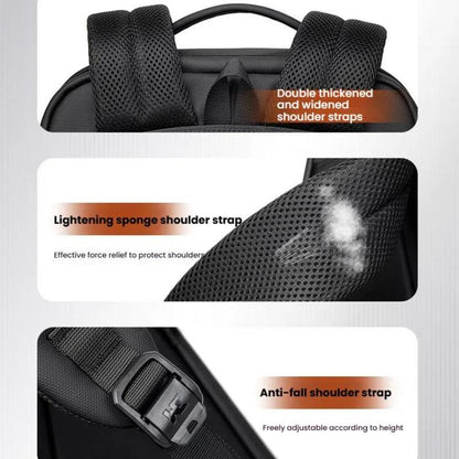 Wiersaam Men Anti-Theft Business Laptop Backpack 15.6 Inch Computer Bag With USB & Type-C Charging Ports(Gray) by Wiersaam