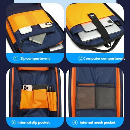 Wiersaam Men Anti-Theft Business Travel Backpack Water-Resistant Laptop Backpack With USB Charging Port(Gray) by wiersaam