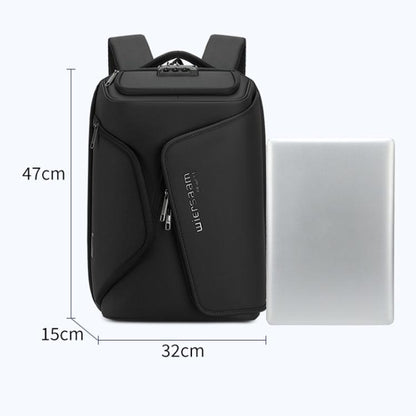 Wiersaam Men Anti-Theft Business Travel Backpack Water-Resistant Laptop Backpack With USB Charging Port(Gray) by wiersaam