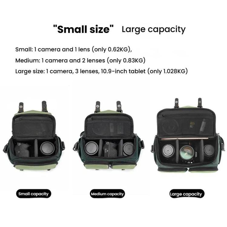 Cwatcun D99 Medium Shoulder Camera Bag Multi-functional Casual Color Clash Lightweight Storage Bag by Cwatcun