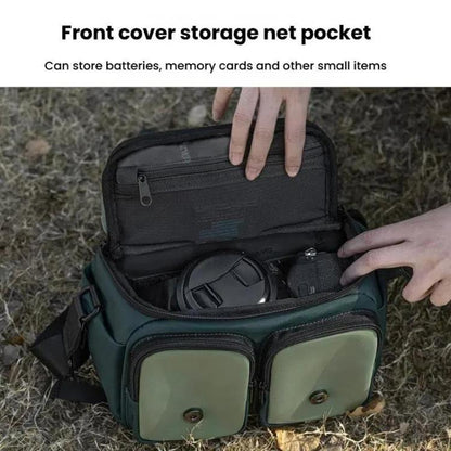 Cwatcun D99 Small Shoulder Camera Bag Multi-functional Casual Color Clash Lightweight Storage Bag by Cwatcun