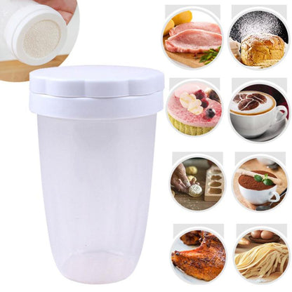 2pcs Plastic Baking Cocoa Powder Sprinkler Flour Sifter by bashfashion