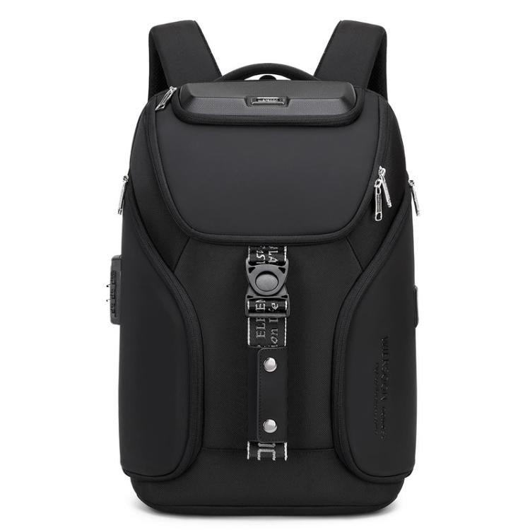Wiersaam WY68173 Men Waterproof Anti-Theft Business Backpack With Lock & USB Ports(Black) by wiersaam