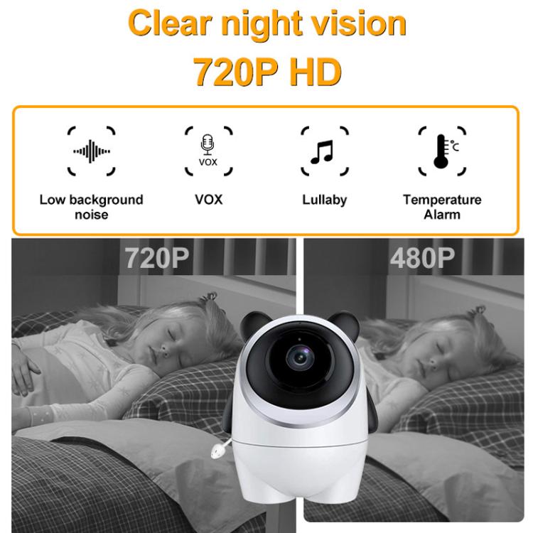 4.3 Inch IPS HD Display 720P Baby Monitor EU Plug by bashfashion