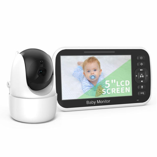 5 inch LCD Screen Auto Night Vision Baby Monitor US Plug by bashfashion