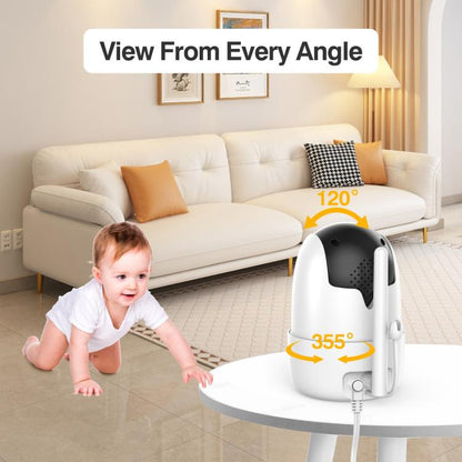5 inch LCD Screen Auto Night Vision Baby Monitor EU Plug by bashfashion
