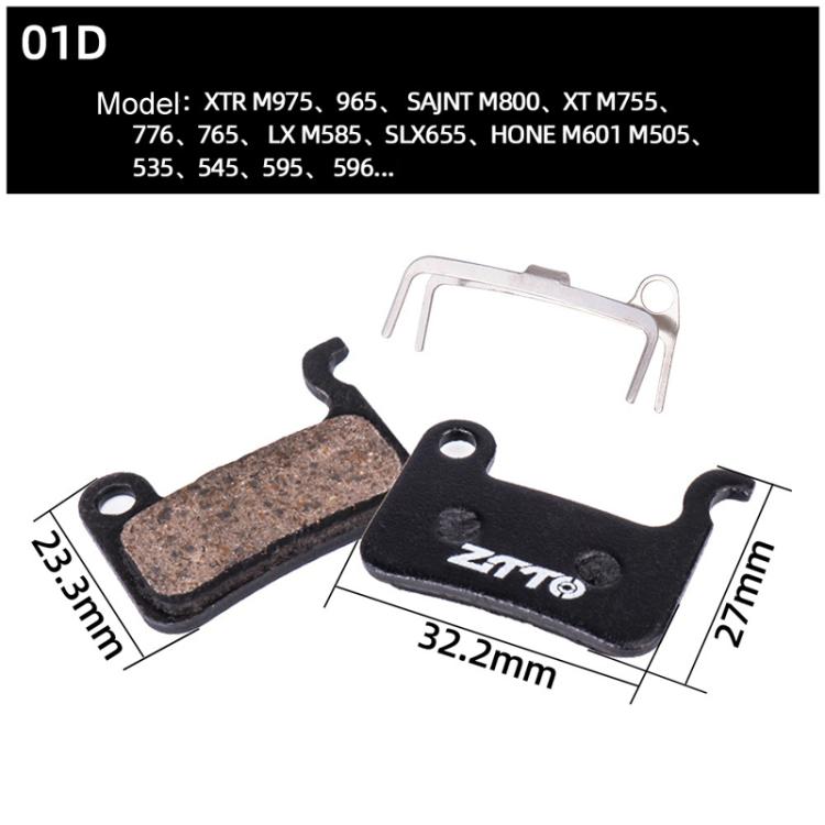 2pairs ZTTO Bicycle Disc Braking Pads Mountain Bike Semi-Metallic Resin Brake Pads, Model: MS-01D by ZTTO