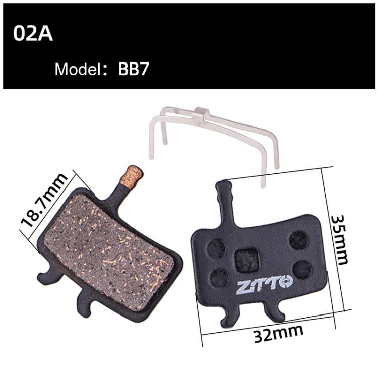 2pairs ZTTO Bicycle Disc Braking Pads Mountain Bike Semi-Metallic Resin Brake Pads, Model: MS-02A by ZTTO