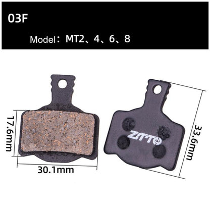 2pairs ZTTO Bicycle Disc Braking Pads Mountain Bike Semi-Metallic Resin Brake Pads, Model: MS-03F by ZTTO