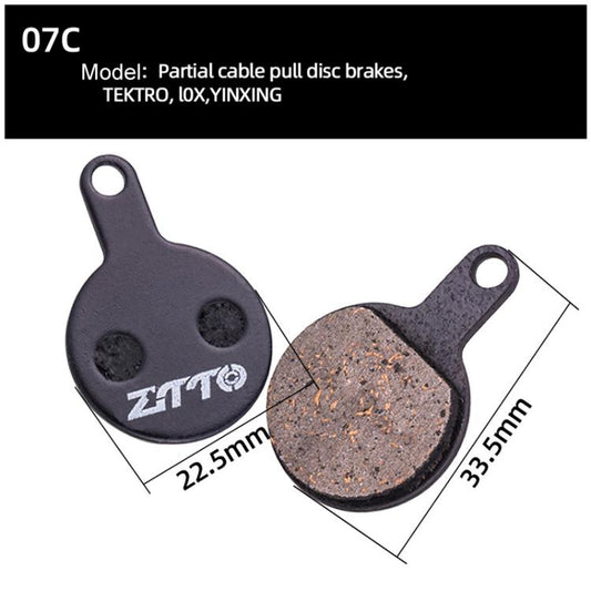 2pairs ZTTO Bicycle Disc Braking Pads Mountain Bike Semi-Metallic Resin Brake Pads, Model: MS-07C by ZTTO