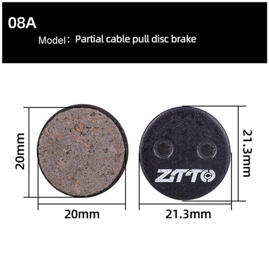 2pairs ZTTO Bicycle Disc Braking Pads Mountain Bike Semi-Metallic Resin Brake Pads, Model: MS-08A by ZTTO