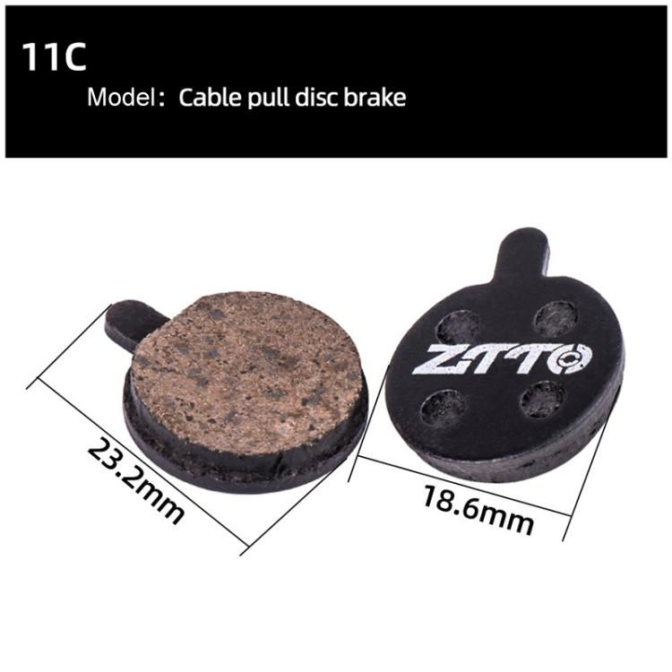 2pairs ZTTO Bicycle Disc Braking Pads Mountain Bike Semi-Metallic Resin Brake Pads, Model: MS-11C by ZTTO