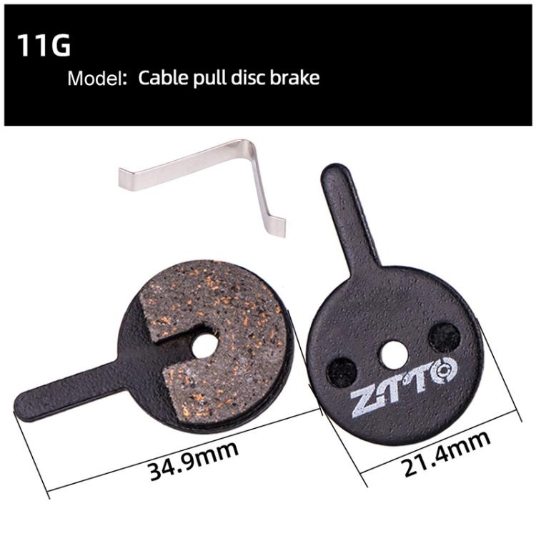 2pairs ZTTO Bicycle Disc Braking Pads Mountain Bike Semi-Metallic Resin Brake Pads, Model: MS-11G by ZTTO