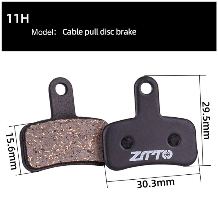 2pairs ZTTO Bicycle Disc Braking Pads Mountain Bike Semi-Metallic Resin Brake Pads, Model: MS-11H by ZTTO