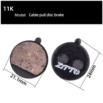 2pairs ZTTO Bicycle Disc Braking Pads Mountain Bike Semi-Metallic Resin Brake Pads, Model: MS-11K by ZTTO