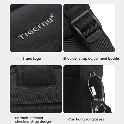 Tigernu T-B9121 15.6 Inch Men Expandable Waterproof Lightweight Laptop Backpack With Floating Zipper by Tigernu