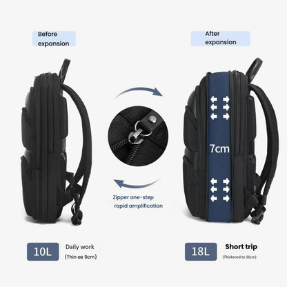 Tigernu T-B9121 15.6 Inch Men Expandable Waterproof Lightweight Laptop Backpack With Floating Zipper by Tigernu