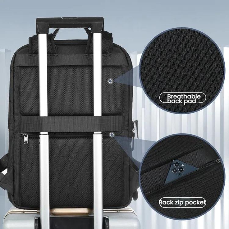 Tigernu T-B9121 15.6 Inch Men Expandable Waterproof Lightweight Laptop Backpack With Floating Zipper by Tigernu