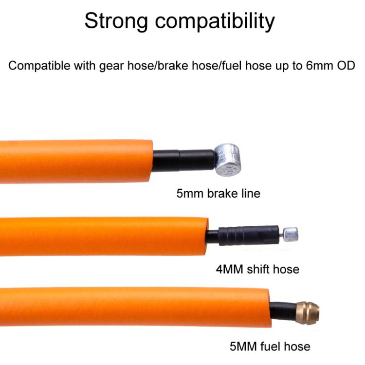 2pcs ZTTO 1.5m Bicycle Brake Shifter Cable Anti-Rattle Soundproof Foam Tube(Orange) by ZTTO