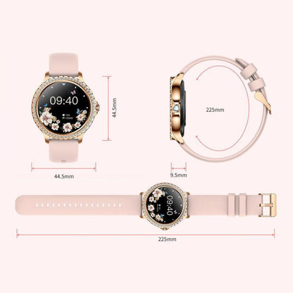Bluetooth Calling AI Voice Assistant Life Waterproof Sports Smartwatch, Color: Gold Mesh Strap+Silicone Strap by bashfashion