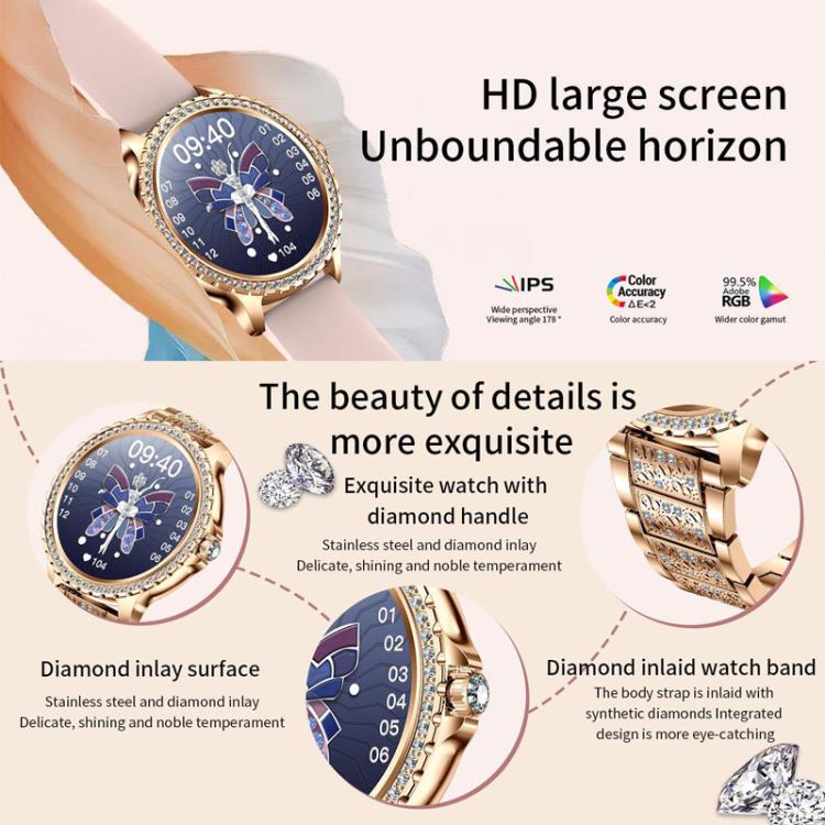 Bluetooth Calling AI Voice Assistant Life Waterproof Sports Smartwatch, Color: Silver Rough Steel Strap+Gray Silicone Strap by bashfashion