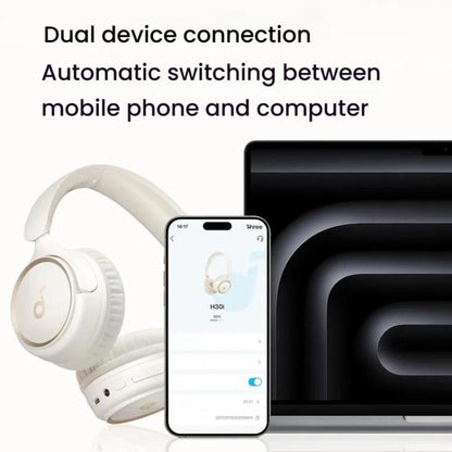 Soundcore H30i A3012 Headband Wireless Bluetooth Headset(White) by Soundcore