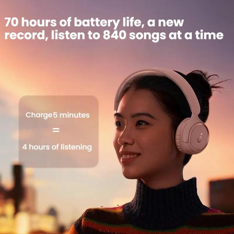 Soundcore H30i A3012 Headband Wireless Bluetooth Headset(Black) by Soundcore