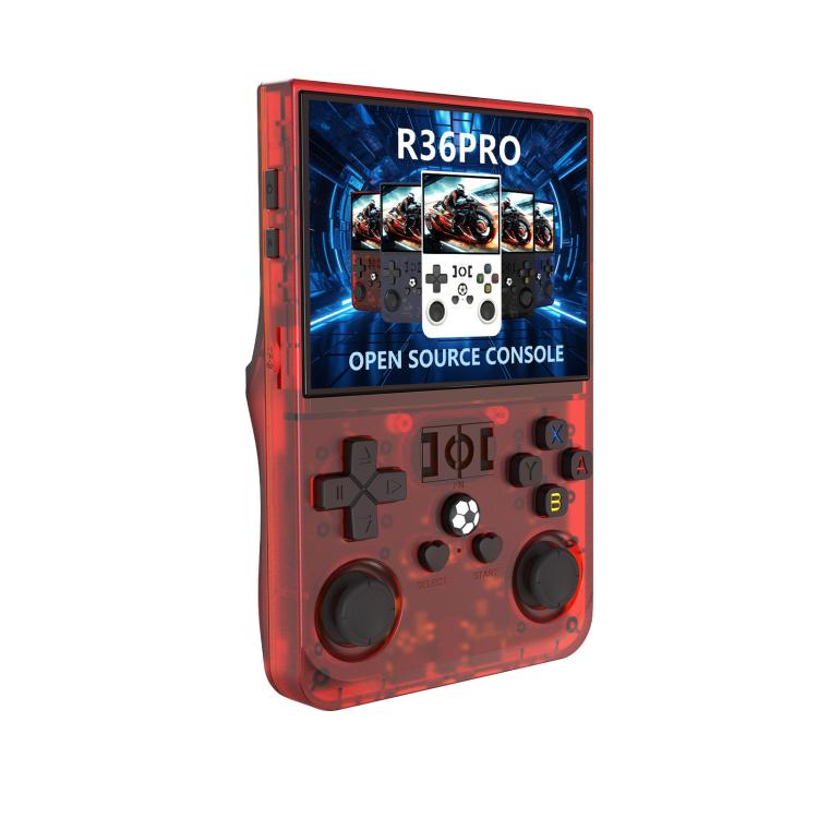 Portable Open Source GBA/FC Arcade Handheld Game Console, Size: 64G(Transparent Red) by bashfashion