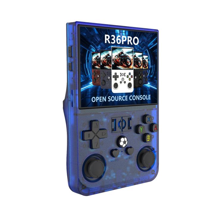 Portable Open Source GBA/FC Arcade Handheld Game Console, Size: 128G(Transparent Blue) by bashfashion