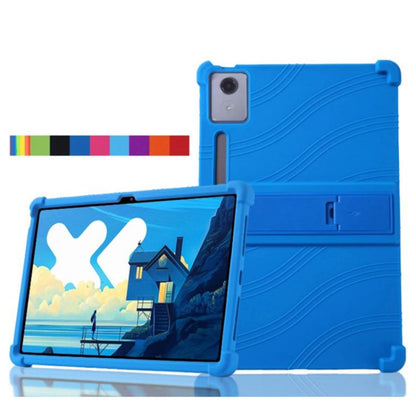 For Lenovo Idea Tab Pro Shockproof Silicone Tablet Protective Case With Holder(Red) by bashfashion