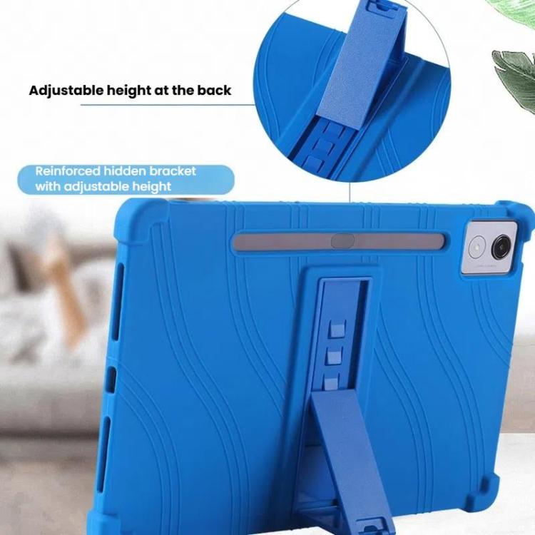 For Lenovo Idea Tab Pro Shockproof Silicone Tablet Protective Case With Holder(Red) by bashfashion