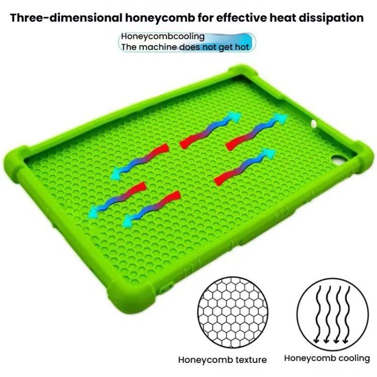 For Lenovo Idea Tab Pro Shockproof Silicone Tablet Protective Case With Holder(Red) by bashfashion