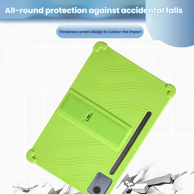 For Lenovo Idea Tab Pro Shockproof Silicone Tablet Protective Case With Holder(Red) by bashfashion