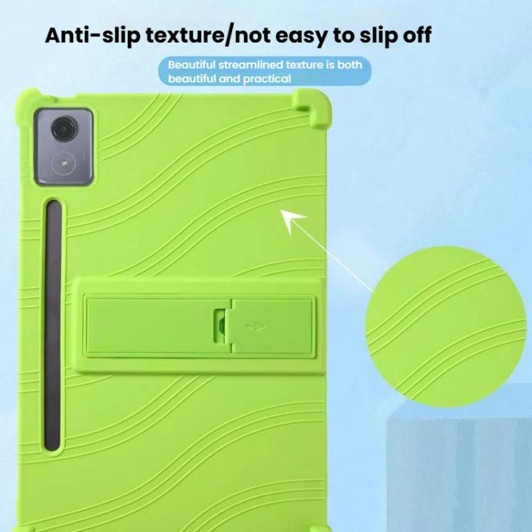 For Lenovo Idea Tab Pro Shockproof Silicone Tablet Protective Case With Holder(Red) by bashfashion