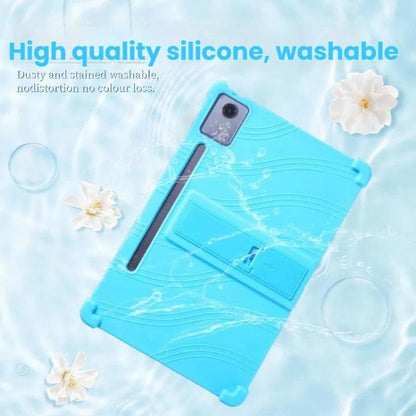 For Lenovo Idea Tab Pro Shockproof Silicone Tablet Protective Case With Holder(Red) by bashfashion