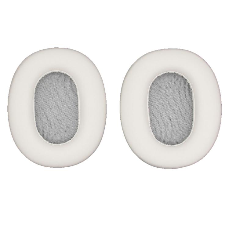 For Edifier W830NB 1pair Bluetooth Headset Leather Sponge Cover Earmuffs(White) by bashfashion
