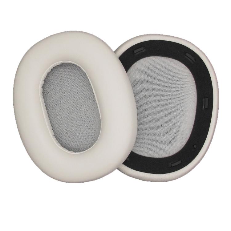 For Edifier W830NB 1pair Bluetooth Headset Leather Sponge Cover Earmuffs(White) by bashfashion