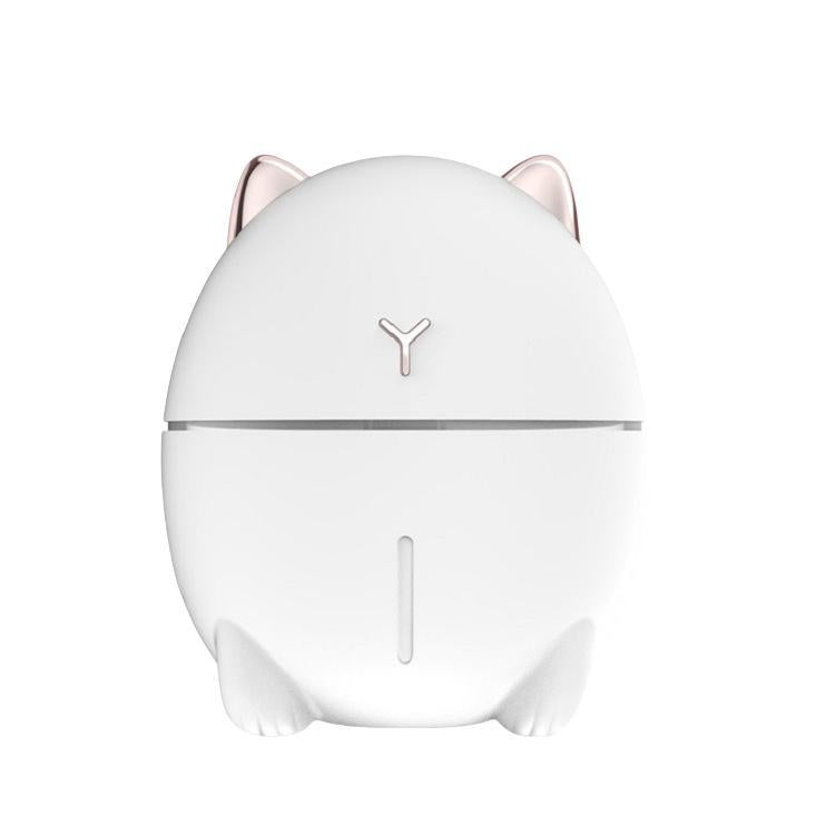 Cute Cats Portable Humidifier Mini USB Home Mute Bedroom Office Desktop Air Humidifier(White) by bashfashion