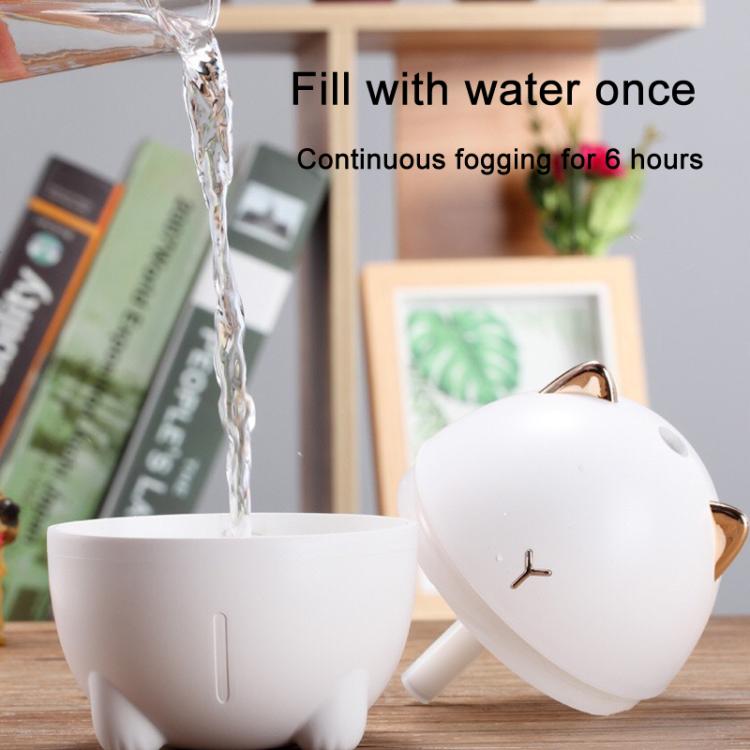 Cute Cats Portable Humidifier Mini USB Home Mute Bedroom Office Desktop Air Humidifier(Pink) by bashfashion