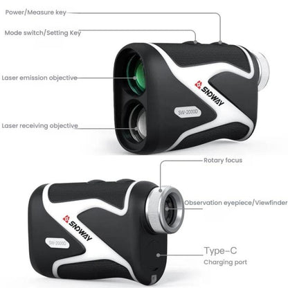 SNDWAY SW-1500D 1500M Handheld OLED Rangefinder Telescope Golf Rangefinder by SNDWAY