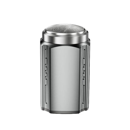 Portable Electric Shaver for Men with LCD Display – Travel-Friendly Mini Shaver, USB Type-C Fast Charging, Waterproof & Washable Design, Style: 6-blade Head Dark Metallic Gray by bashfashion