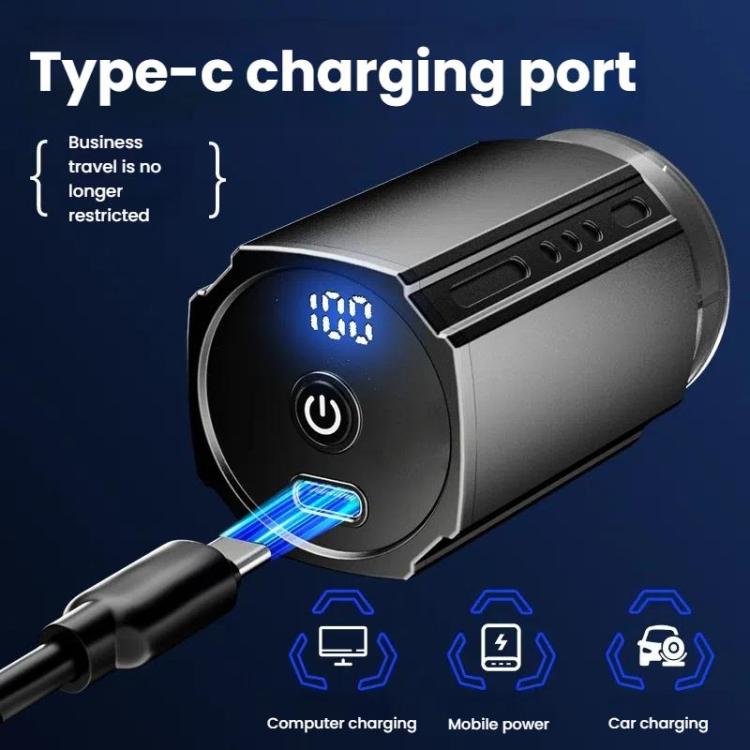 Portable Electric Shaver for Men with LCD Display – Travel-Friendly Mini Shaver, USB Type-C Fast Charging, Waterproof & Washable Design, Style: Floating Blade Dark Metallic Gray by bashfashion