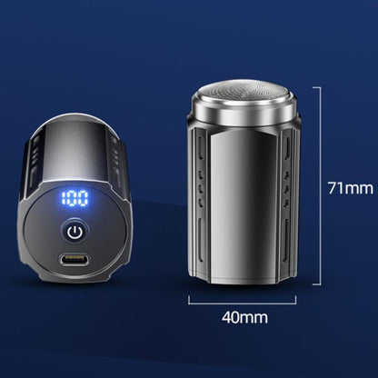 Portable Electric Shaver for Men with LCD Display – Travel-Friendly Mini Shaver, USB Type-C Fast Charging, Waterproof & Washable Design, Style: Floating Blade Dark Metallic Gray by bashfashion