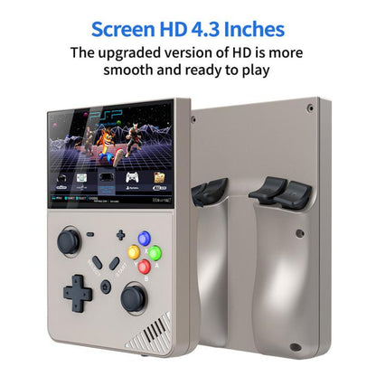R43 Pro Handheld Game Console 4K HD 4.3-Inch Screen Home Portable Video Game Player, Spec: Gray 64G by bashfashion