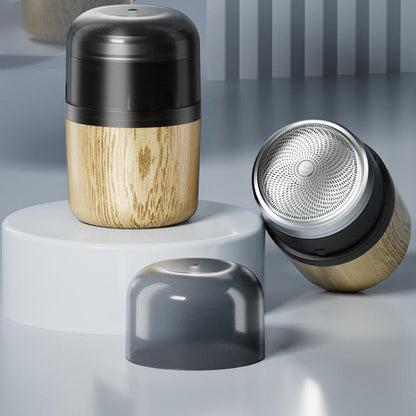 Wood Grain Electric Shaver Rechargeable Men Shaver with 6 Stainless Steel Blades, Waterproof Washable Head & High-Power Motor for Smooth Shaving 2207 by bashfashion