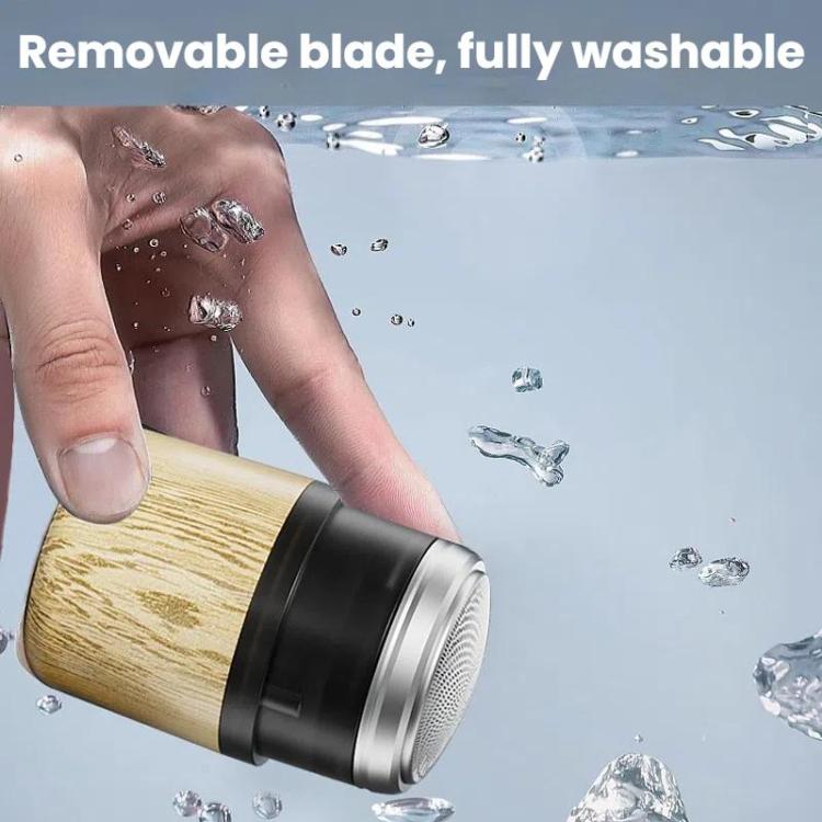 Wood Grain Electric Shaver Rechargeable Men Shaver with 6 Stainless Steel Blades, Waterproof Washable Head & High-Power Motor for Smooth Shaving 2207 by bashfashion